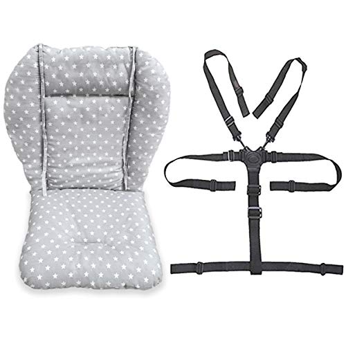 Двупластова възглавница за седалката на детско столче за хранене за хранене, облицовки за подложка, устойчив за носене и ремъци