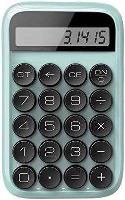 Teerwere Настолен калкулатор Механична Клавиатура Калкулатор Подарък за Момичета Офис Студентски Изпит с калкулатор ъгъл 15 ° Офис калкулатор (Цвят: зелен, размер: 14,8x9,2