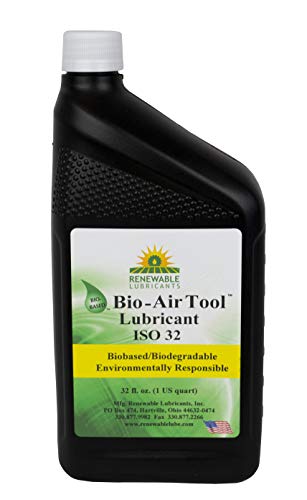 Енергията от възобновяеми Смазочни материали 83111 Bio-Air Tool ISO 32 Смазочни масла, бутилка обем 1 кв., жълто