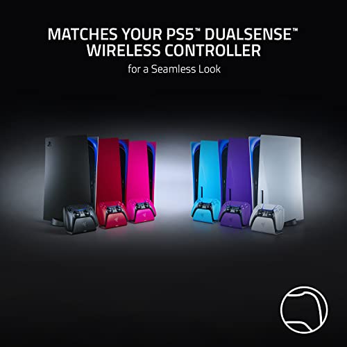 Поставка за бързо зареждане на Razer за PlayStation 5: Бързо зареждане - Заоблен дизайн влакчета - Отговаря безжичен контролер PS5