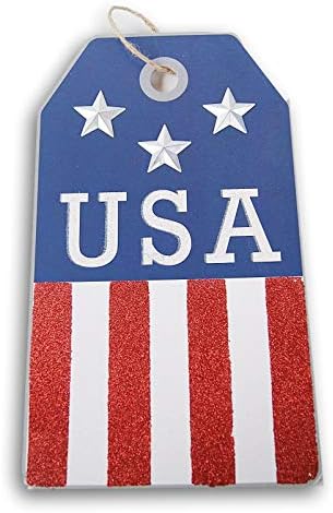 СЪЕДИНЕНИ Американски Флаг Стенен Знак Патриотичен Декор на 4 юли, Ден на паметта - 13,5 См