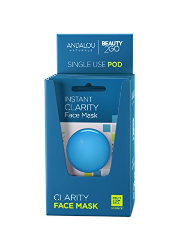 Маска с аргановым масло и синята Глина Andalou Naturals Instant Яснота Mask Pod, Еднократна Маска за лице, 0,28 грама (опаковка