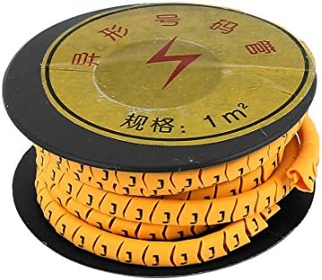 Aexit Аудио и Видеоаксессуары с дължина от 1,6 m Гъвкава PVC Номер J Печат на Маркери на проводници и кабели 1,5 мм2 Съединители и Адаптери Издател на Жълт цвят