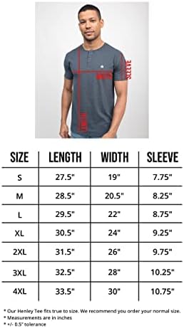 Ризи INTO THE AM Premium Henley за мъже - Ежедневни тениска на съвременния намаляване с къс ръкав