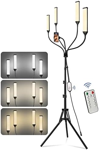 Околовръстен лампа DLOETT с Дистанционно управление и притежател на мобилен телефон, мощност 30 W, заполняющий лампа за директно