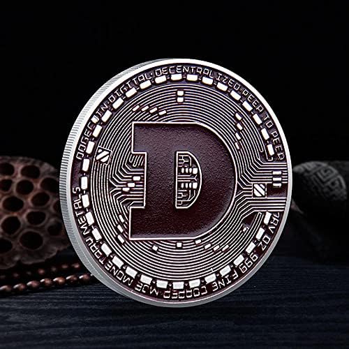 Възпоменателна монета 1 унция Dogecoin Възпоменателна Монета сребърно покритие Криптовалюта Dogecoin 2021 Ограничен Тираж са подбрани