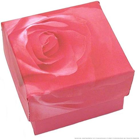 25 Розови Розови Памучни Пръстени Подаръчни Кутии За Бижута Дисплей