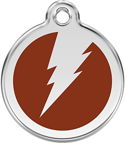 Red Dingo Персонализирани Флаш символичен за идентификация на домашен любимец (Малко светло синьо)