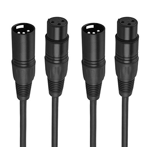 TraderPlus 2 Пакет 3-крак XLR Микрофонного кабел от мъжете за една жена