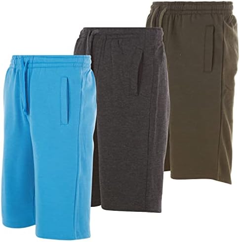 Rocawear | 3 Опаковки Флисовых Шорти за почивка За Мъже |къси Панталони с еластичен ластик на талията и шнурком За Мъже | 13 По