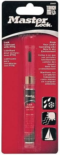 Смазка за ключалки Master Lock от PTFE, Нетоксичная и биоразлагаемая Смазка за ключалки, 0,25 Течни унции, 2300D (опаковка от 4