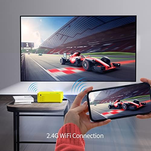 Видео проектор, WiFi, WEWATCH V10G Безжичен Преносим Шрайбпроектор с Bluetooth поддръжка за Full HD 1080P видео проектор за Домашно