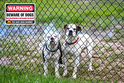 Знак Пази се от кучето, Faittoo 2 опаковки, Голям, 10x7 см, дебелина 0,40, Не съдържа ръжда, Сверхпрочный алуминий - С UV-принтом - Устойчив на избледняване - Отразяваща - За изпо