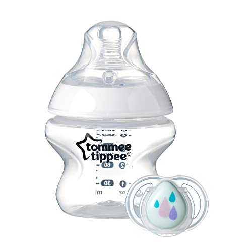 Детска бутилка Tommee Tippee Closer to Nature с соской-празна карта за новородени бебета от 0-2 месеца - 5 мл
