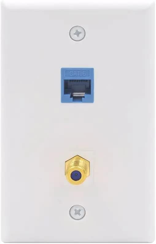 Стенни панела Newhouse Hardware Ethernet & Коаксиален, Бяла, 1 опаковка