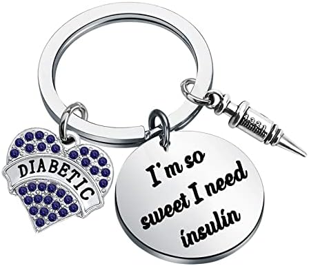 SEIRAA Ключодържател за осъзнаване на диабет, Аз съм толкова Скъпа, имам Нужда от Инсулинова Ключодържател, Подарък За пациенти