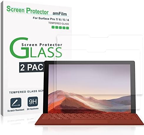 Защитно фолио amFilm 2 Pack Стъкло за Microsoft Surface Pro 7, 6, 5, 4 от закалено стъкло (12,3 инча)