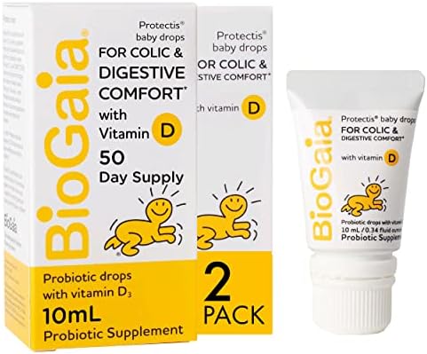 Детски Пробиотични капки BioGaia Protectis с витамин D за кърмачета, новородени и деца, при Колики, Срыгивании, запек и подобряване