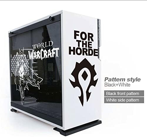 Винилови Стикери World of Warcraft за корпуса на КОМПЮТЪРА, Креативни Стикери с графити за дизайн на корпуса компютърни игри (черно-бяло)