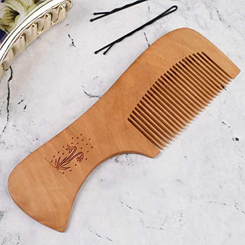 Дървена четка за коса Кокичета (HA00041587)
