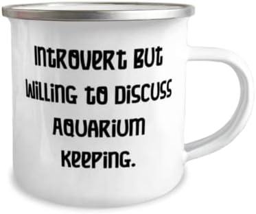 Подаръци за акваристите За мъже и жени, Интровертите, но Искат да обсъдят Съдържанието на Аквариума, Забавна Чаша за Акваристите