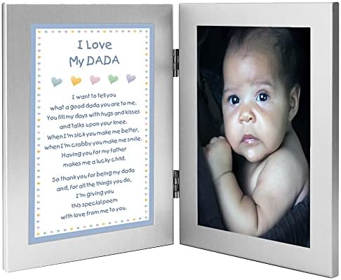 Стихотворный подарък от Татко и от малкия си син, за рожден Ден или Ден на бащата, добави снимка с размери 4x6 инча