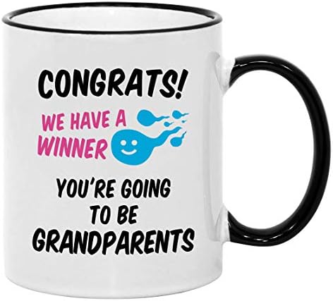 Каситика Обява за бременността, за баби и дядовци. Кафеена чаша за баба на 11 грама за първи път. Подаръци за обяви за раждане на детето на баба и дядо. Поздравления, щ?