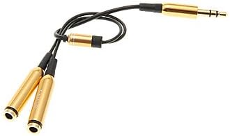0,2 М 0,6 метра Спомагателен Aux аудио кабел с 3,5 мм Конектор от мъжете до 2 женски на кабели