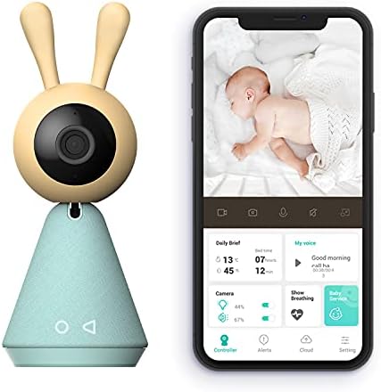 Умен детски монитор KAMI by YI с камера и аудио, криптирани Wi-Fi HD-видео, проследяване на съня, нощно виждане и осветление, високоговорител