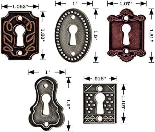 Метални ключалките кладенци с дълги куки от Тим Хольца Idea-ology, 5 Замочных кладенци, 10 Дълги застежек, Различни размери, антични,