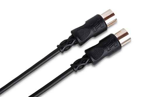 5-Пинов кабел Hosa MID-305BK от DIN до 5-за контакт на DIN MIDI, 5 Метра