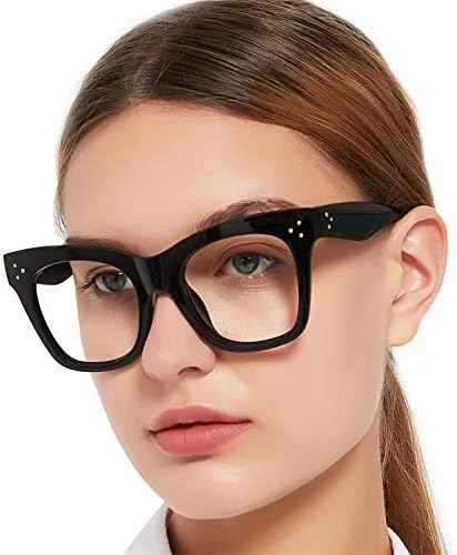 OCCI CHIARI Анти-Сини Очила за четене с Подсветка за Жени, Модни Извънгабаритни Очила за четене 0 1.0 1.5 2 2.5 3 3.5 4.0 5.0 6.0