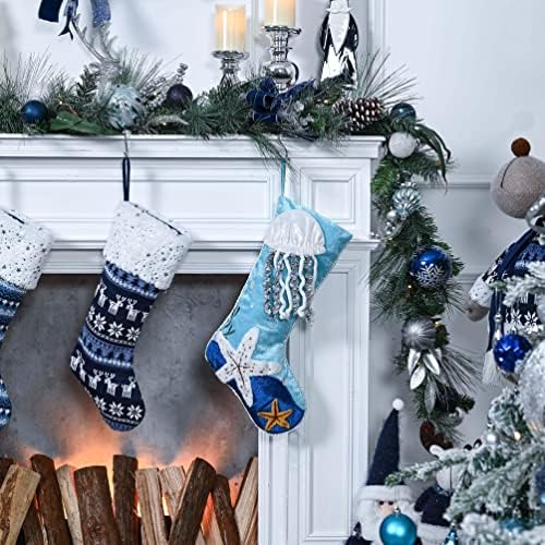 Комплект коледна украса Severin Madelyn (2 броя) Коледна гирлянда * 1 + Коледни Чорапи *1
