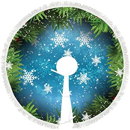 XOLLAR 48 инча Голяма Пола за Коледно Мат Клони на Дървото на Снежинке, Коледни Декорации за Зимните партита Празник Нова Година
