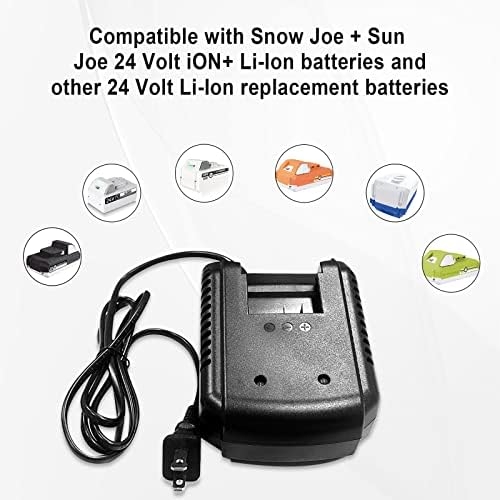 Док-станция за бързо зареждане Moccdor за батерии Snow Joe 24V и Sun Joe 24V, за употреба с панели серия iBAT24 и 24VBAT, с led