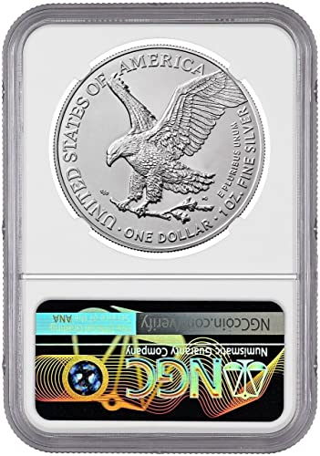2023 P Американски Орел 1 унция сребърна монета NGC X MS10 $ 1 на Монетния двор на щата NGC