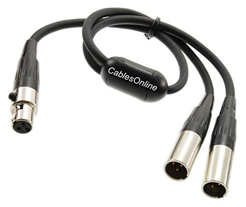 CablesOnline 1-крак 3-Пинов Mini XLR за 2-те микрофонных 3-пинови конектори Mini XLR, Y-Разветвительный кабел, XM-Y201