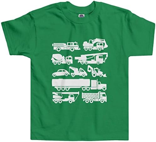 Тениска за деца Threadrock Little Girls' Trucks