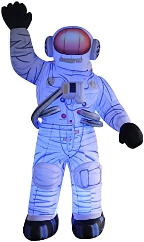 Vinfgoes Гигантски Стоящ Надуваем Космонавт-Космонавт, с Вградена Воздуходувкой и led подсветка за предмета на Космическото пространство