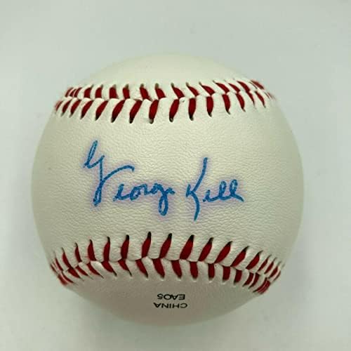 Джордж Келл подписа Бейзболни Топки с Автографи на Официалната Лийг Бейзбол с помощта на PSA DNA COA - Бейзболни топки С автографи