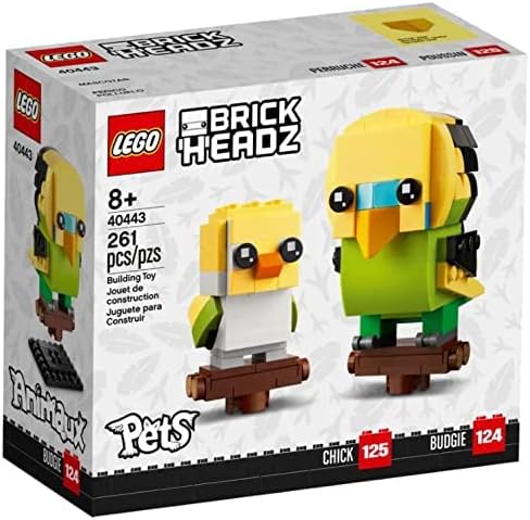 Lego BrickHeadz Домашни животни Кучета, Котки, Рибки, птици или Хамстери (Изберете своя домашен любимец) (Вълнисто папагал 40443)
