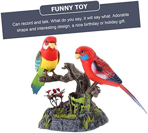 Toyvian 1 Комплект Играчка за Гласово Управление на Папагала, Играчки За по-Малките Птици, Изкуствени Клони на Дърветата, Електронен