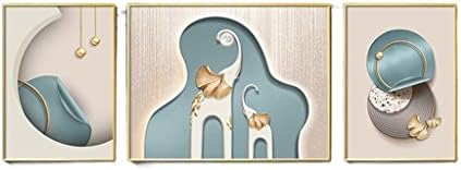 QUANJJ Хол Декоративна Живопис Диван в Скандинавски стил Заден План Стенни Рисувани под формата на Слон (Цвят: D, Размер: 40*60 см/80*60 см)