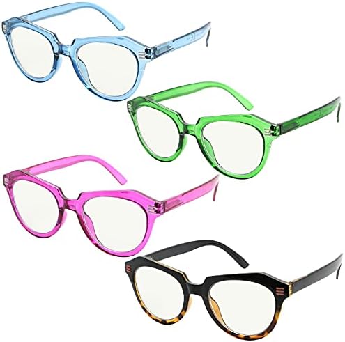 Eyekepper 4-Pack Прогресивно Многофокусные Очила За четене, Блокиране на Синя Светлина, Женски Мультифокальные Очила За четене Без