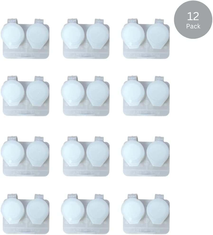 12 Опаковки, прозрачни чанти за контактни лещи с панти капак Deep Well (12)