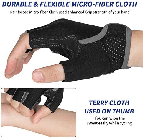 Велосипедни Ръкавици MOREOK, Велосипедни ръкавици за мъже/Жени- [Дишаща устойчива на плъзгане гел уплътнение 5 mm], Велосипедни