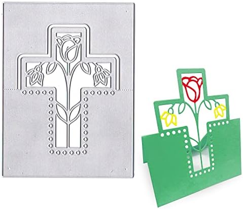 ALIBBON Великденски 3D Печати с Кръст за производство на пощенски Картички, бисквитка катер Форми за Изрязване на цветя, Печати