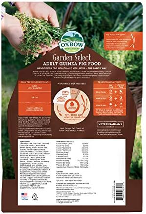 Храна за възрастни морски свинчета Oxbow Animal Health Select Garden, Приготвен от н градина рецепта за възрастни морски свинчета,