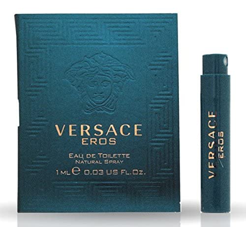 Флакон-спрей за пробника тоалетна вода Versace Eros за пътуване.03 Унции / 1 Мл