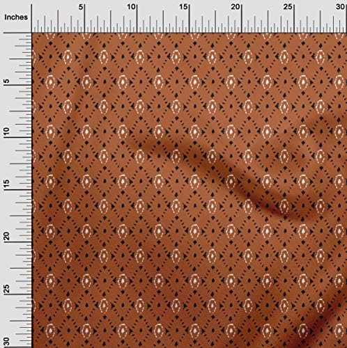 Тъкан от вискозного джърси oneOone, плат с геометричен принтом под формата на блокове, ширина 60 см